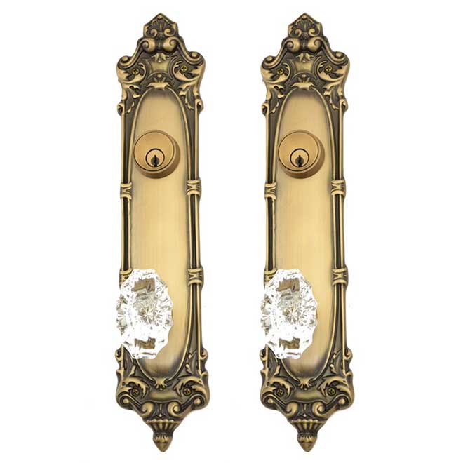 Brass Accents D05 K445P Solid Brass Door Tubular Entry Set