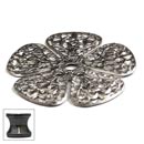Cal Crystal [760BP-US5] Solid Brass Cabinet Knob Backplate - Flower Petals - Antique Brass Finish - 1 3/4" Dia.