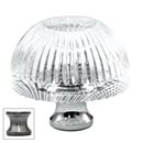 Cal Crystal [G248-US15A] Crystal Cabinet Knob - Clear - Half Round - Pewter Stem - 1 3/8" Dia.
