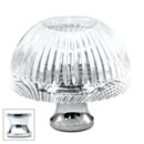 Cal Crystal [G248-US26] Crystal Cabinet Knob - Clear - Half Round - Polished Chrome Stem - 1 3/8&quot; Dia.