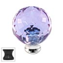 Cal Crystal [M30-ALEX-US10B] Crystal Cabinet Knob - Alexandrite - Cut Globe - Medium - Oil Rubbed Bronze Stem - 1 3/16&quot; Dia.