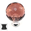 Cal Crystal [M30-AMETHYST-US10B] Crystal Cabinet Knob - Amethyst - Cut Globe - Medium - Oil Rubbed Bronze Stem - 1 3/16" Dia.