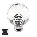 Cal Crystal [M30-US10B] Crystal Cabinet Knob - Clear - Cut Globe - Medium - Oil Rubbed Bronze Stem - 1 3/16&quot; Dia.