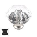 Cal Crystal [M31-US10B] Crystal Cabinet Knob - Clear - Hexagon - Small - Oil Rubbed Bronze Stem - 1 1/8" Dia.