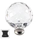 Cal Crystal [M35-US10B] Crystal Cabinet Knob - Clear - Cut Globe - Large - Oil Rubbed Bronze Stem - 1 3/8&quot; Dia.