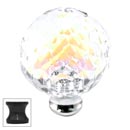Cal Crystal [M35AB-US10B] Crystal Cabinet Knob - Prism - Cut Globe - Large - Oil Rubbed Bronze Stem - 1 3/8" Dia.