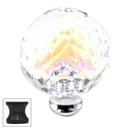 Cal Crystal [M35AB-US10B] Crystal Cabinet Knob - Prism - Cut Globe - Large - Oil Rubbed Bronze Stem - 1 3/8&quot; Dia.