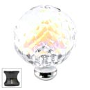 Cal Crystal [M35AB-US5] Crystal Cabinet Knob - Prism - Cut Globe - Large - Antique Brass Stem - 1 3/8" Dia.