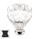 Cal Crystal [M991-US10B] Crystal Cabinet Knob - Clear - Octagonal - Oil Rubbed Bronze Stem - 1 1/4&quot; Dia.