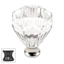 Cal Crystal [M991-US5] Crystal Cabinet Knob - Clear - Octagonal - Antique Brass Stem - 1 1/4&quot; Dia.