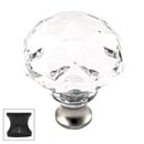 Cal Crystal [M992-US10B] Crystal Cabinet Knob - Clear - Round Cut Dome - Oil Rubbed Bronze Stem - 1 3/8" Dia.