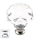 Cal Crystal [M992-US26] Crystal Cabinet Knob - Clear - Round Cut Dome - Polished Chrome Stem - 1 3/8&quot; Dia.