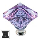 Cal Crystal [M995-ALEX-US10B] Crystal Cabinet Knob - Alexandrite - Pyramid - Oil Rubbed Bronze Stem - 1 1/4&quot; Sq.