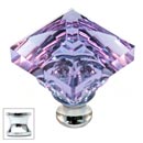 Cal Crystal [M995-ALEX-US26] Crystal Cabinet Knob - Alexandrite - Pyramid - Polished Chrome Stem - 1 1/4" Sq.