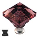 Cal Crystal [M995-AMETHYST-US10B] Crystal Cabinet Knob - Amethyst - Pyramid - Oil Rubbed Bronze Stem - 1 1/4" Sq.