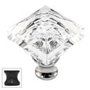 Cal Crystal [M995-US10B] Crystal Cabinet Knob - Clear - Pyramid - Oil Rubbed Bronze Stem - 1 1/4" Sq.