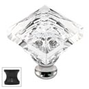 Cal Crystal [M995-US10B] Crystal Cabinet Knob - Clear - Pyramid - Oil Rubbed Bronze Stem - 1 1/4&quot; Sq.