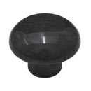 Cal Crystal [MB-1] Marble Cabinet Knob - Black - Mushroom - 1 5/8" Dia.