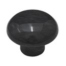 Cal Crystal [MB-1] Marble Cabinet Knob - Black - Mushroom - 1 5/8&quot; Dia.