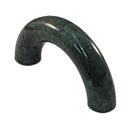 Cal Crystal [PG-3] Marble Cabinet Pull Handle - Green - Curved - 3&quot; C/C - 3 5/8&quot; L