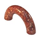Cal Crystal [PR-3] Marble Cabinet Pull Handle - Red - Curved - 3&quot; C/C - 3 5/8&quot; L