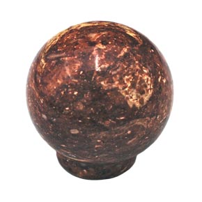 Cal Crystal [RBR-1] Marble Cabinet Knob - Red - Small Sphere - 1 1/4" Dia.