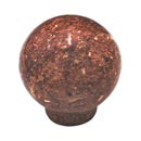 Cal Crystal [RBR-2] Marble Cabinet Knob - Red - Large Sphere - 1 1/2" Dia.