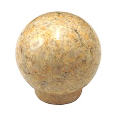 Cal Crystal [RBY-1] Marble Cabinet Knob - Natural (Beige) - Small Sphere - 1 1/4&quot; Dia.