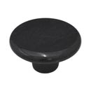 Cal Crystal [RNB-2] Marble Cabinet Knob - Black - Large - Flat Round - 1 3/4&quot; Dia.