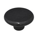 Cal Crystal [RNB-2] Marble Cabinet Knob - Black - Large - Flat Round - 1 3/4" Dia.