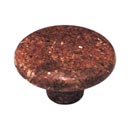 Cal Crystal [RNR-2] Marble Cabinet Knob - Red - Large - Flat Round - 1 3/4" Dia.
