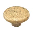 Cal Crystal [RNY-2] Marble Cabinet Knob - Natural (Beige) - Large - Flat Round - 1 3/4&quot; Dia.