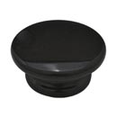 Cal Crystal [RPB-2] Marble Cabinet Knob - Black - Large - Flat Round - Pedestal Base - 2&quot; Dia.