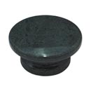 Cal Crystal [RPG-2] Marble Cabinet Knob - Green - Large - Flat Round - Pedestal Base - 2" Dia.