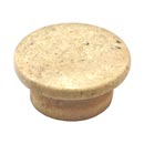 Cal Crystal [RPY-2] Marble Cabinet Knob - Natural (Beige) - Large - Flat Round - Pedestal Base - 2&quot; Dia.