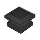 Cal Crystal [SB-3] Marble Cabinet Knob - Black - Square - 1 5/8" Sq.