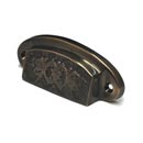 Cal Crystal [VB-116-US5] Vintage Brass Cabinet Cup Pull - Vintage - Antique Brass Finish - 2 3/4" Centers - 3 3/8" L