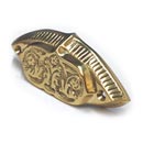 Cal Crystal [VB-118-US3] Vintage Brass Cabinet Cup Pull - Jefferson - Polished Brass Finish - 3" Centers - 4 1/4" L
