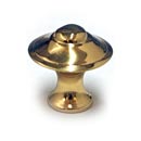 Cal Crystal [VB-11-US3] Vintage Brass Cabinet Knob - Georgian - Polished Brass Finish - 1" Dia.