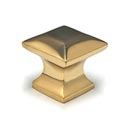 Cal Crystal [VB-169-US3] Vintage Brass Cabinet Knob - Mission Pyramid - Large - Polished Brass Finish - 1 1/4&quot; Sq.