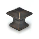 Cal Crystal [VB-169-US5] Vintage Brass Cabinet Knob - Mission Pyramid - Large - Antique Brass Finish - 1 1/4" Sq.