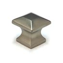 Cal Crystal [VB-170-US15] Vintage Brass Cabinet Knob - Mission Pyramid - Medium - Satin Nickel Finish - 1" Sq.