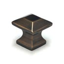 Cal Crystal [VB-170-US5] Vintage Brass Cabinet Knob - Mission Pyramid - Medium - Antique Brass Finish - 1" Sq.