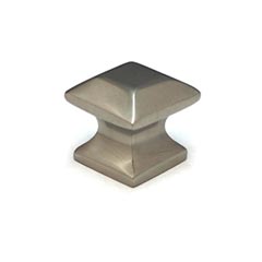 Cal Crystal [VB-171-US15] Vintage Brass Cabinet Knob - Mission Pyramid - Small - Satin Nickel Finish - 3/4&quot; Sq.