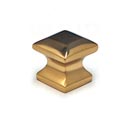 Cal Crystal [VB-171-US3] Vintage Brass Cabinet Knob - Mission Pyramid - Small - Polished Brass Finish - 3/4" Sq.