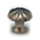 Cal Crystal [VB-7-US15] Vintage Brass Cabinet Knob - Fluted - Satin Nickel Finish - 1 1/4" Dia.