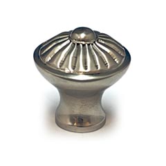 Cal Crystal [VB-9-US15] Vintage Brass Cabinet Knob - Melon - Satin Nickel Finish - 1 1/4&quot; Dia.