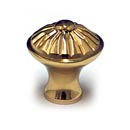 Cal Crystal [VB-9-US3] Vintage Brass Cabinet Knob - Melon - Polished Brass Finish - 1 1/4" Dia.