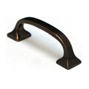 Cal Crystal [VB-172-US5] Vintage Brass Cabinet Pull Handle - Mission Square - Standard Size - Antique Brass Finish - 3" C/C - 3 7/8" L
