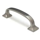 Cal Crystal [VB-173-US15] Vintage Brass Cabinet Pull Handle - Mission Square - Standard Size - Satin Nickel Finish - 3 1/2&quot; C/C - 4 5/16&quot; L